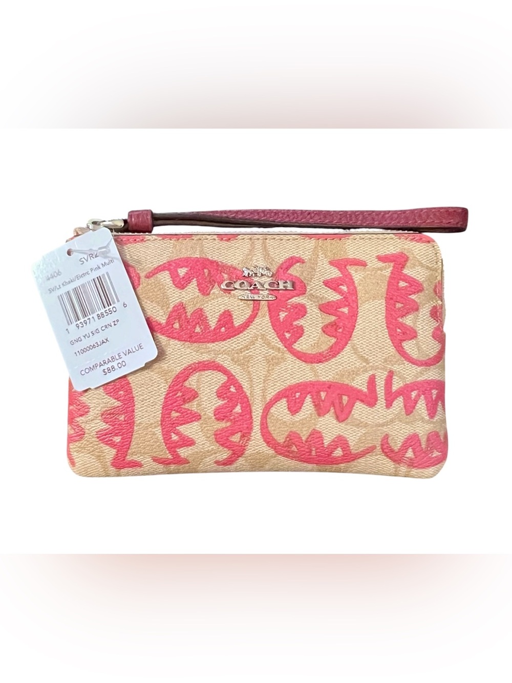 COACH x Guang Yu Rexy Signature Corner Zip Wristlet, NWT